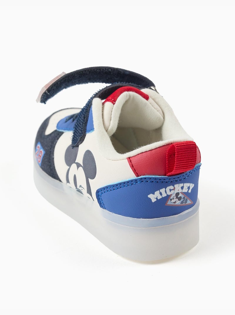 Baskets lumineuses avec imprimé Mickey Beige clair - Kiabi