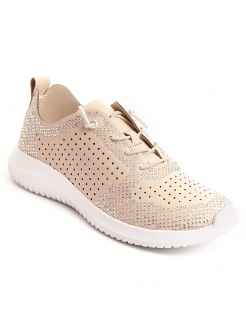 Baskets Matière Synthétique Et Textile Montevita Beige - Kiabi