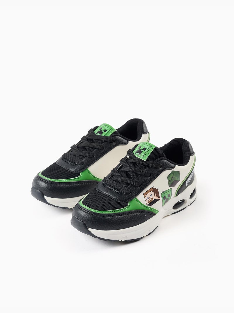 Baskets Minecraft avec lacets Noir Noir - Kiabi