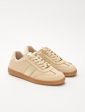 Baskets mode avec empiècements imprimés léopard