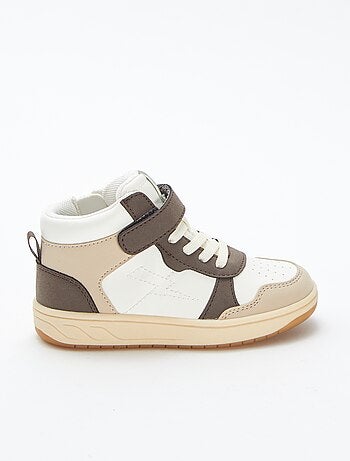 Baskets montantes à scratchs et lacets