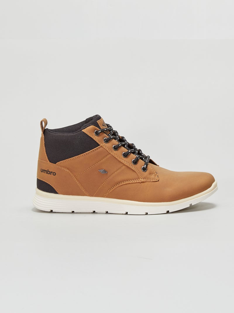 Baskets montantes bi-matière 'Umbro' CAMEL/NOIR - Kiabi