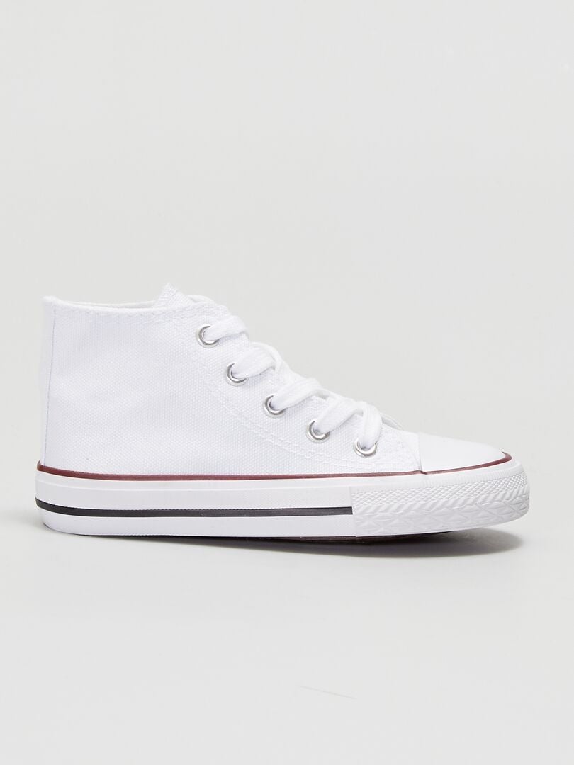 Baskets montantes en toile blanc Kiabi 17.00€