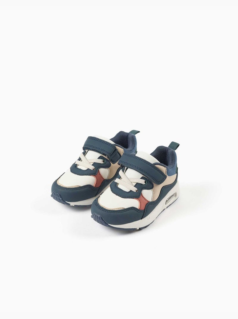 Baskets multi-matières avec semelle antidérapante Multicolore - Kiabi