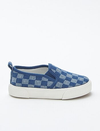 Baskets slip-on à carreaux