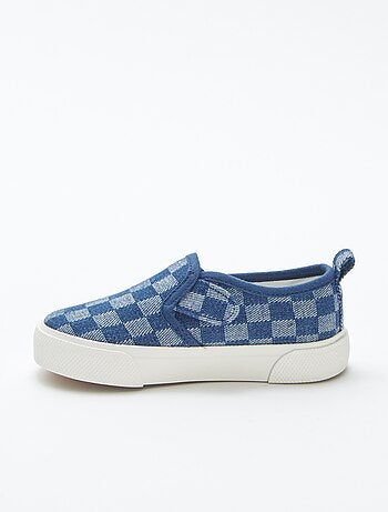 Baskets slip-on à carreaux