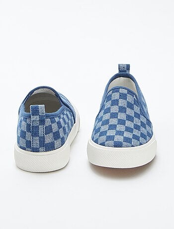 Baskets slip-on à carreaux