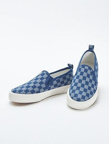 Baskets slip-on à carreaux