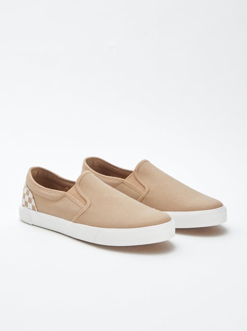 Baskets slip-on avec damier - Kiabi
