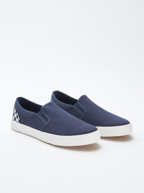 Baskets slip-on avec damier - Kiabi
