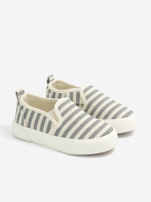 Baskets slip-on avec scratchs à motif - Kiabi Baskets slip-on avec scratchs à motif - Kiabi