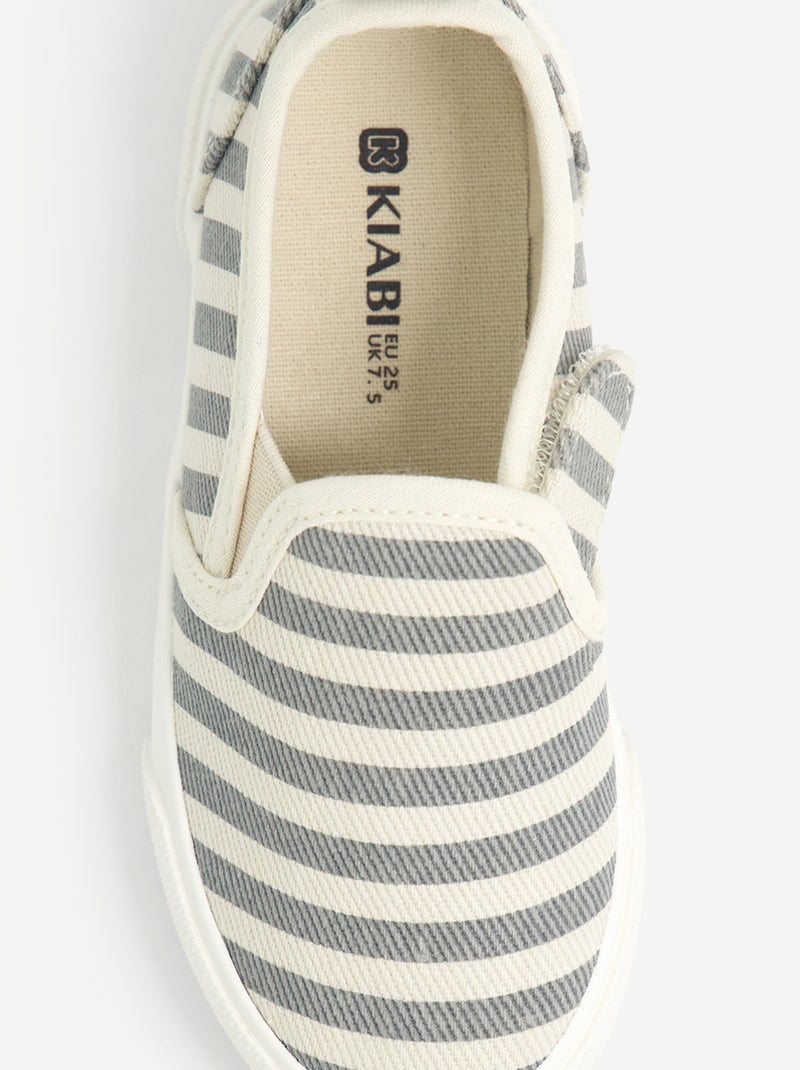Baskets slip-on avec scratchs à motif Bleu - Kiabi