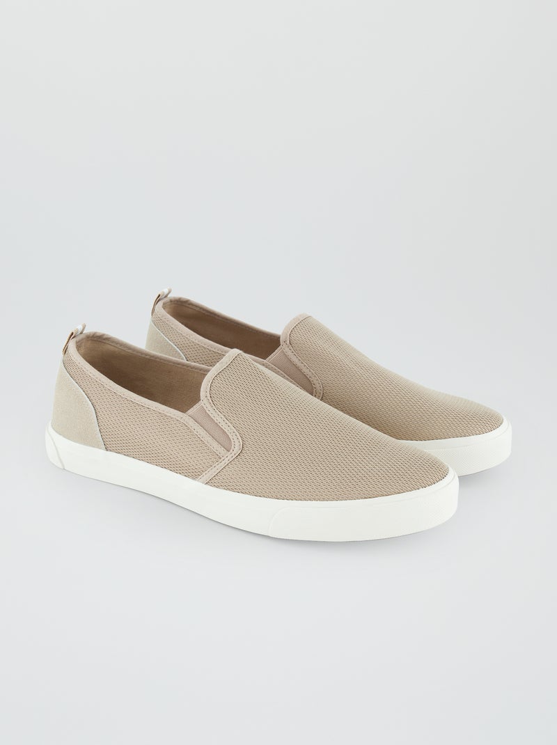 Baskets slip-on Beige - Kiabi