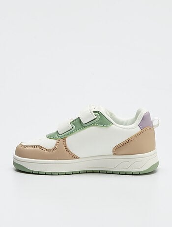 Baskets tricolores à patte scratchée