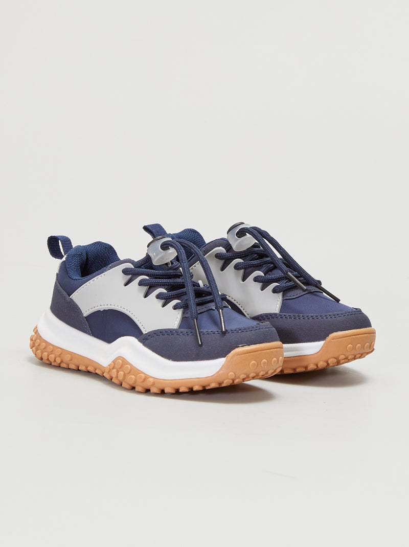 Baskets type trek bleu navy - Kiabi