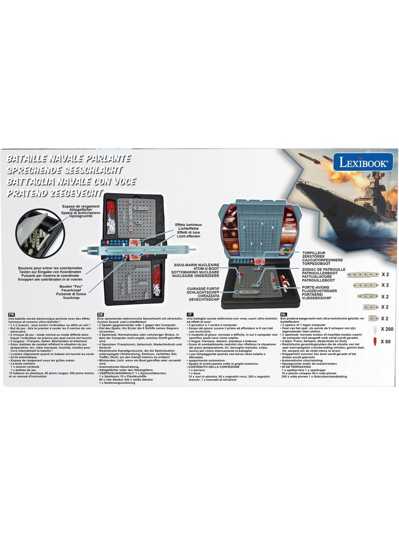 Bataille navale électronique parlante lumineuse (fr/de/it/nl) Gris - Kiabi