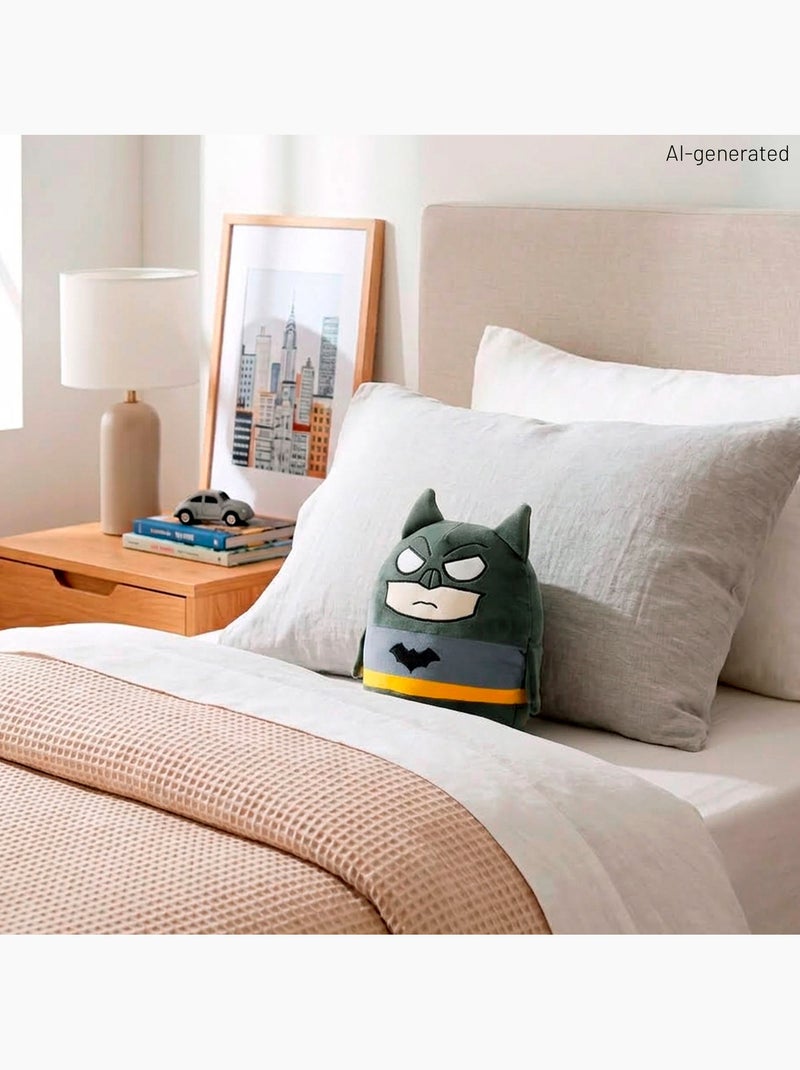 Batman pluche kussen 22 cm +3 jaar Grijs - Kiabi