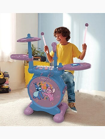 Batterie électronique lumineuse complète avec clavier, cymbales et tabouret stitch