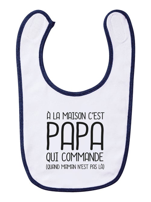 Bavoir A LA MAISON C'EST PAPA QUI COMMANDE 2 WAF - Kiabi Bavoir A LA MAISON C'EST PAPA QUI COMMANDE 2 WAF - Kiabi