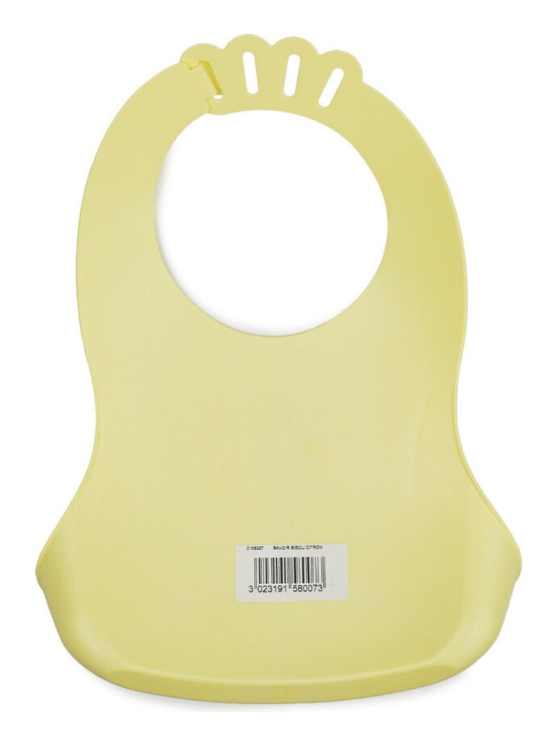 Bavoir bibou avec récupérateur Jaune citron - Kiabi