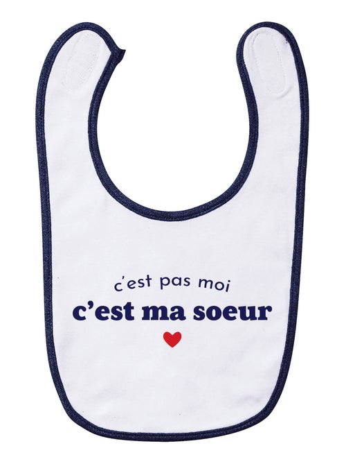 Bavoir C'EST PAS MOI C'EST MA SŒUR - Kiabi Bavoir C'EST PAS MOI C'EST MA SŒUR - Kiabi