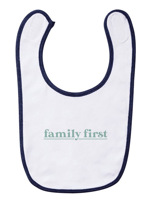 Bavoir FAMILY FIRST VERT - Kiabi Bavoir FAMILY FIRST VERT - Kiabi