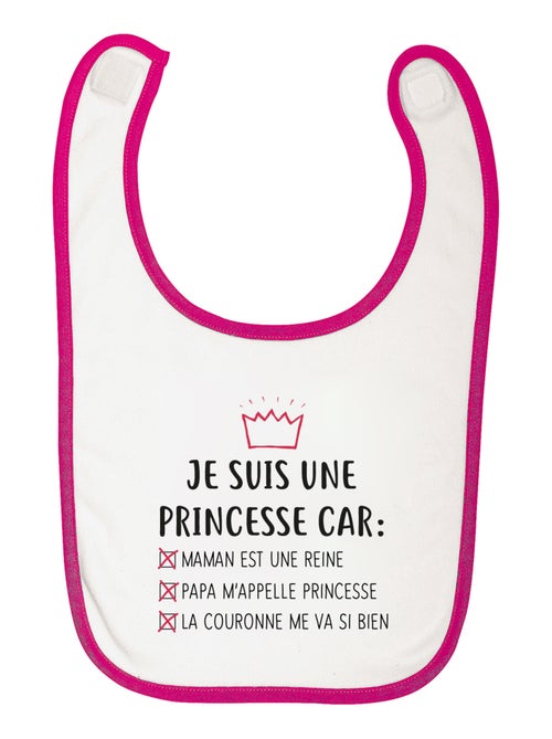 Bavoir JE SUIS UNE PRINCESSE CAR MAMAN EST UNE REINE… - Kiabi Bavoir JE SUIS UNE PRINCESSE CAR MAMAN EST UNE REINE… - Kiabi