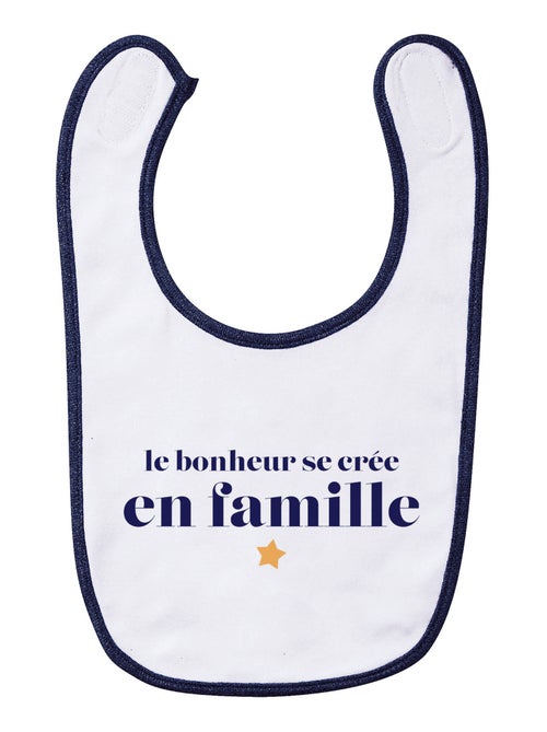 Bavoir LE BONHEUR SE CRÉE EN FAMILLE - Kiabi Bavoir LE BONHEUR SE CRÉE EN FAMILLE - Kiabi