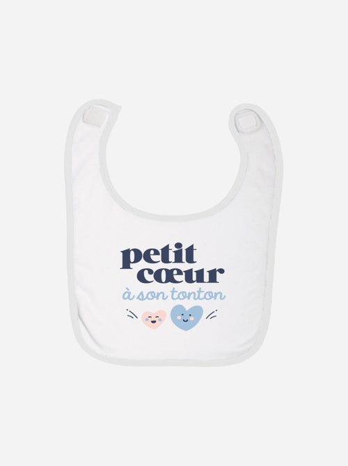 Bavoir PETIT COEUR A SON TONTON - Kiabi Bavoir PETIT COEUR A SON TONTON - Kiabi