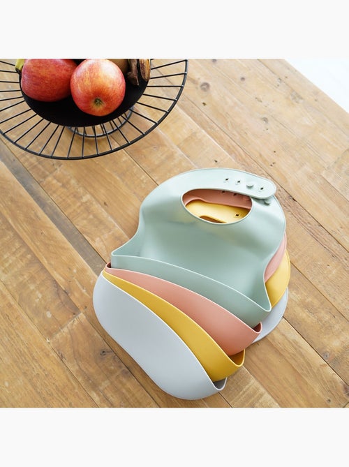 Bavoir silicone - thermobaby - avec récupérateur - pêche - Kiabi