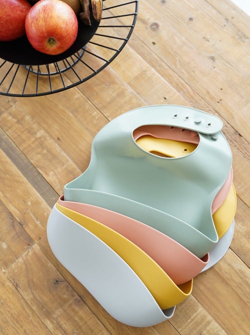 Bavoir silicone avec récupérateur - Kiabi