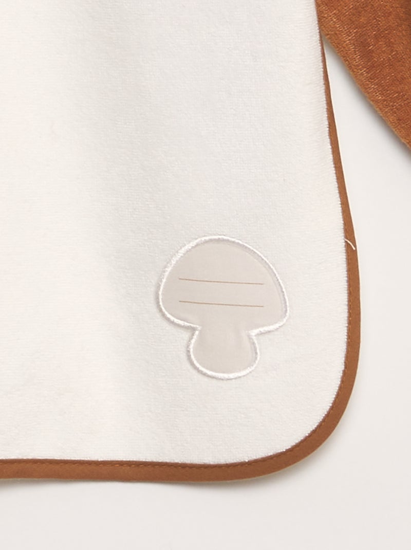 Bavoir tablier en éponge Marron/blanc - Kiabi