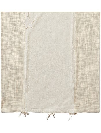 Bb&co - hoes voor aankleedkussen 100% katoen mix and match - melkschuim - 60 x 80 cm