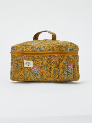 Beautycase van luchtig katoen met print