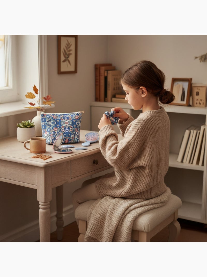 Beautyetui met accessoires Blauw - Kiabi