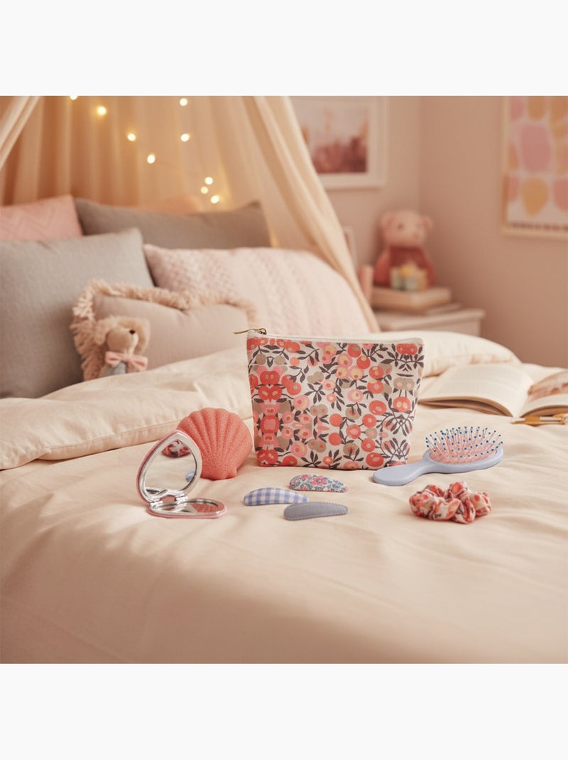 Beautyetui met accessoires Roze - Kiabi