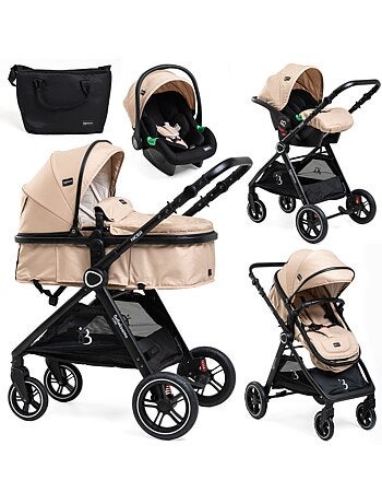 Bebelissimo - 3-in-1 trio-combinatiebuggy - autostoeltje 0+ nicea – reiswieg