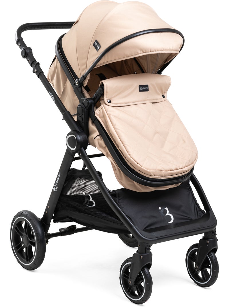 Bebelissimo - 3-in-1 trio-combinatiebuggy - autostoeltje 0+ nicea – reiswieg Beige - Kiabi