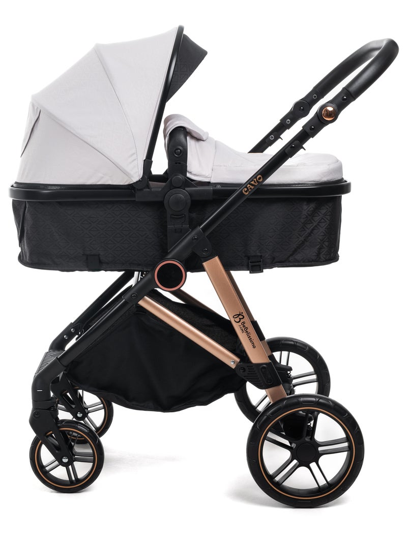 Bebelissimo - 3-in-1 trio-combinatiekinderwagen - autostoeltje - cavo Beige - Kiabi
