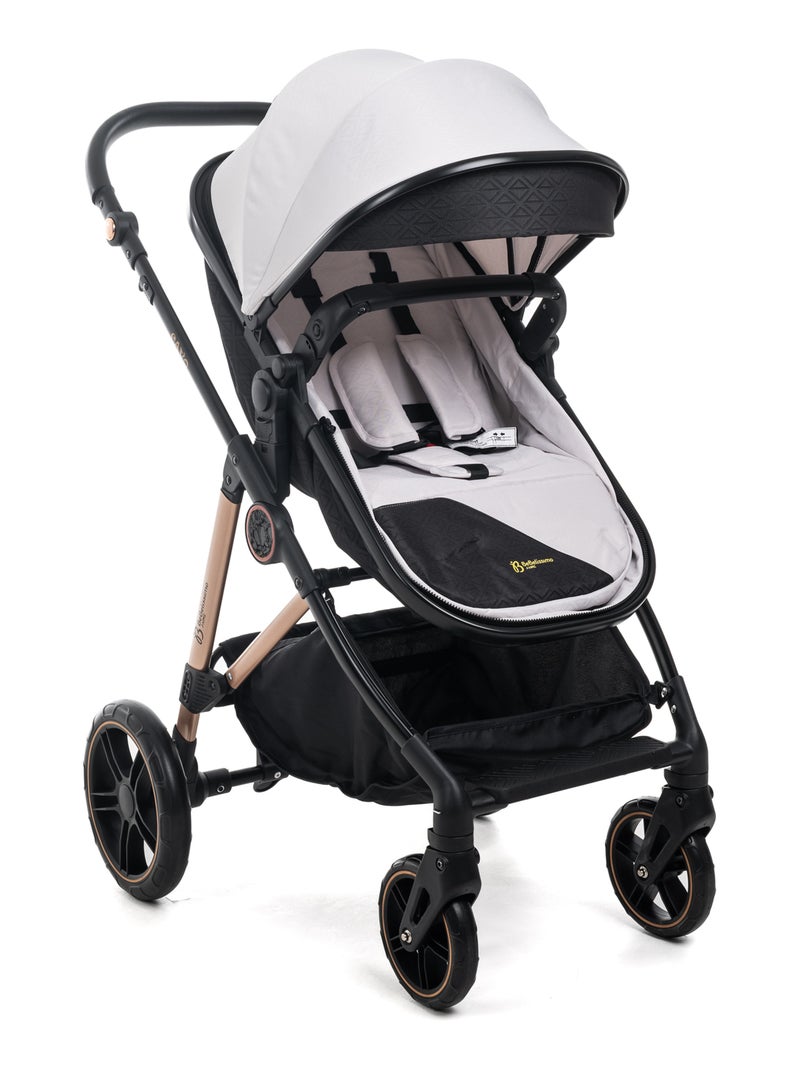 Bebelissimo - 3-in-1 trio-combinatiekinderwagen - autostoeltje - cavo Beige - Kiabi