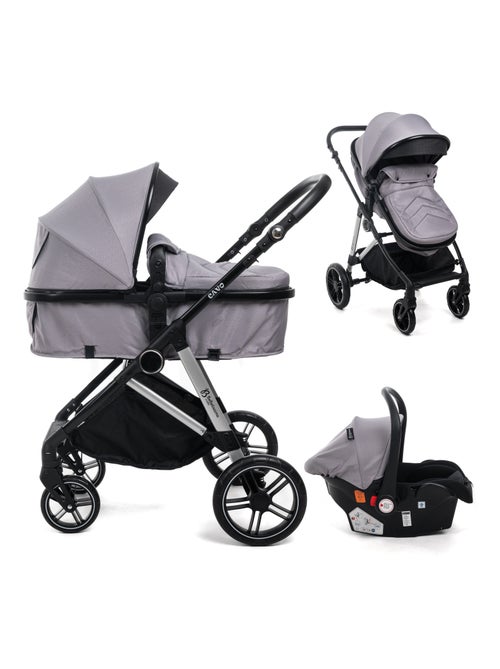 Bebelissimo - 3-in-1 trio-combinatiekinderwagen - autostoeltje - cavo - Kiabi Bebelissimo - 3-in-1 trio-combinatiekinderwagen - autostoeltje - cavo - Kiabi