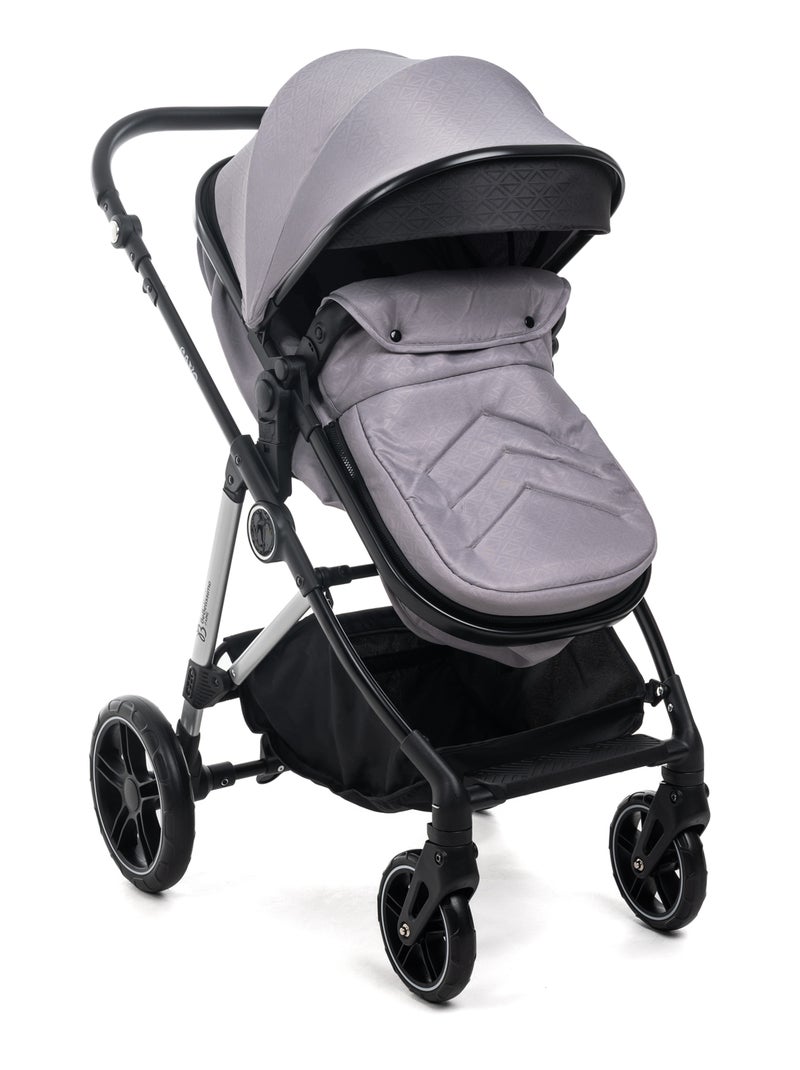 Bebelissimo - 3-in-1 trio-combinatiekinderwagen - autostoeltje - cavo Grijs Grijs - Kiabi