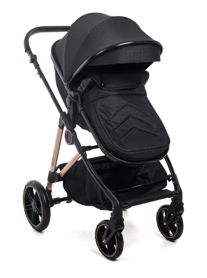 Bebelissimo - 3-in-1 trio-combinatiekinderwagen - autostoeltje - cavo Zwart - Kiabi