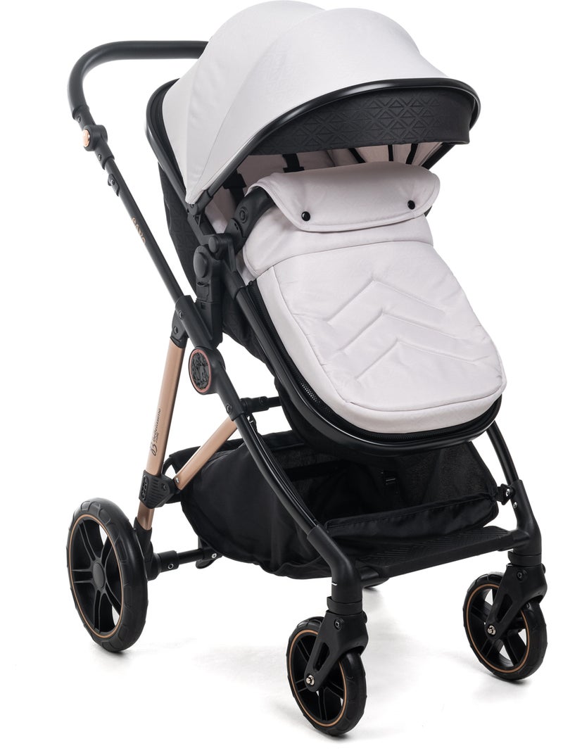 Bebelissimo - 3-in-1 trio-combinatiekinderwagen - autostoeltje 0+ iris – isofix-basis Beige - Kiabi