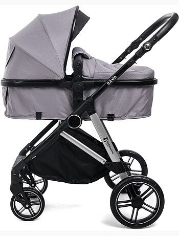 Bebelissimo - 3-in-1 trio-combinatiekinderwagen - autostoeltje 0+ iris – isofix-basis