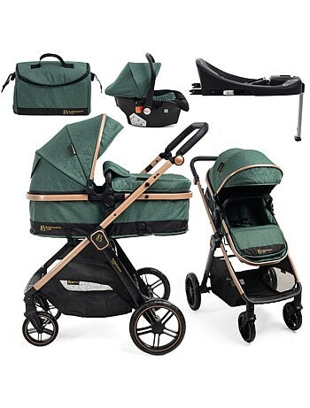 Bebelissimo - 3-in-1 trio-combinatiekinderwagen - autostoeltje 0+ iris – isofix-basis