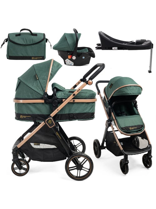 Bebelissimo - 3-in-1 trio-combinatiekinderwagen - autostoeltje 0+ iris – isofix-basis - Kiabi Bebelissimo - 3-in-1 trio-combinatiekinderwagen - autostoeltje 0+ iris – isofix-basis - Kiabi