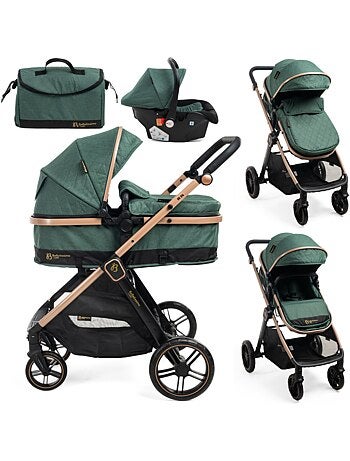 Bebelissimo - 3-in-1 trio-combinatiekinderwagen - autostoeltje 0+ iris – reiswieg