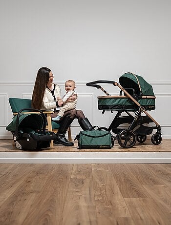 Bebelissimo - 3-in-1 trio-combinatiekinderwagen - autostoeltje 0+ iris – reiswieg