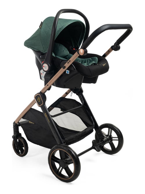 Bebelissimo - 3-in-1 trio-combinatiekinderwagen - autostoeltje 0+ iris – reiswieg - Kiabi Bebelissimo - 3-in-1 trio-combinatiekinderwagen - autostoeltje 0+ iris – reiswieg - Kiabi